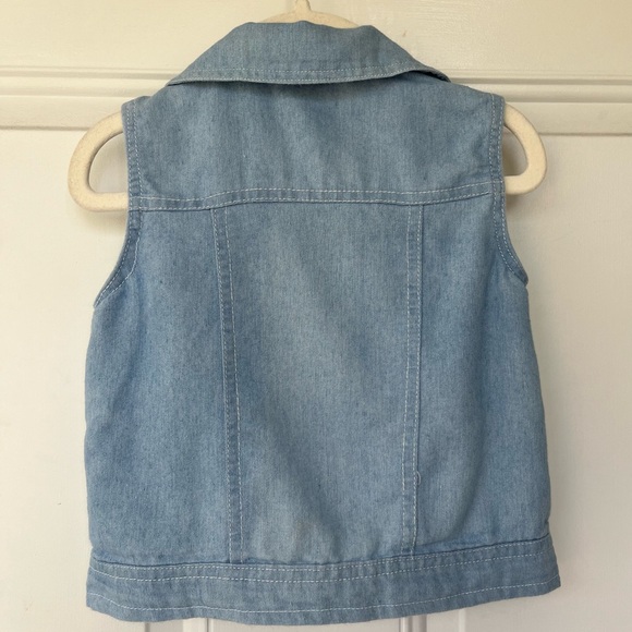 •Betsey Johnson• Embroidered Chambray Vest - Size 4T - Picture 5 of 8